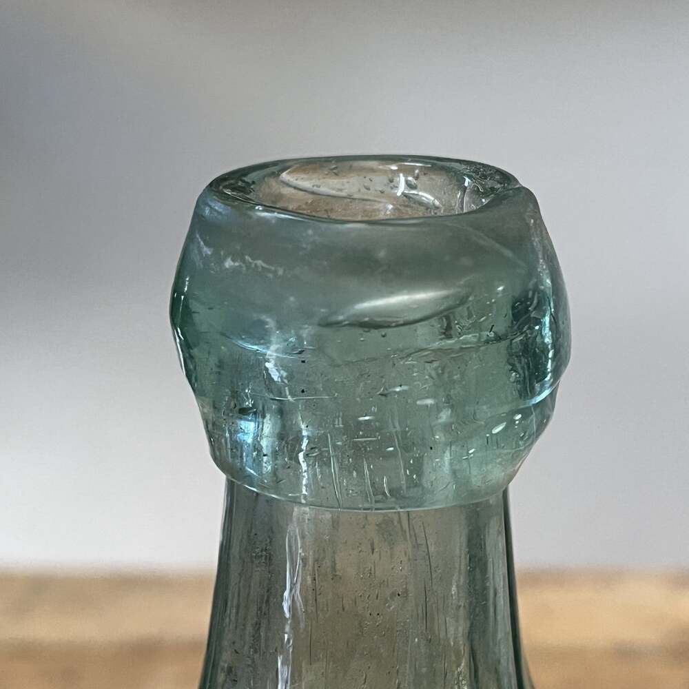 Antique Mold Blown Aqua Blue Large Demijohn Bottle 13.25” 1900's - Picture 7 of 16